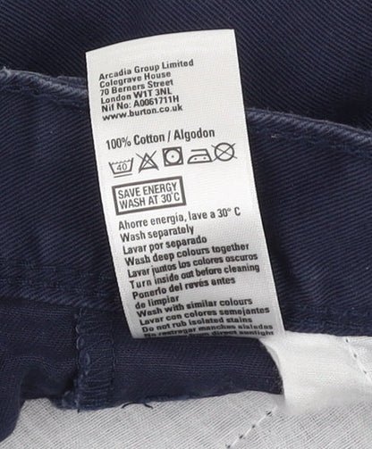 Burton Menswear Blue Chino Shorts Men Size 30