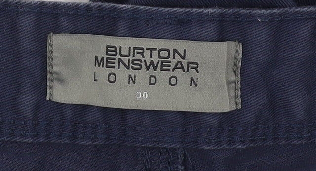 Burton Menswear Blue Chino Shorts Men Size 30