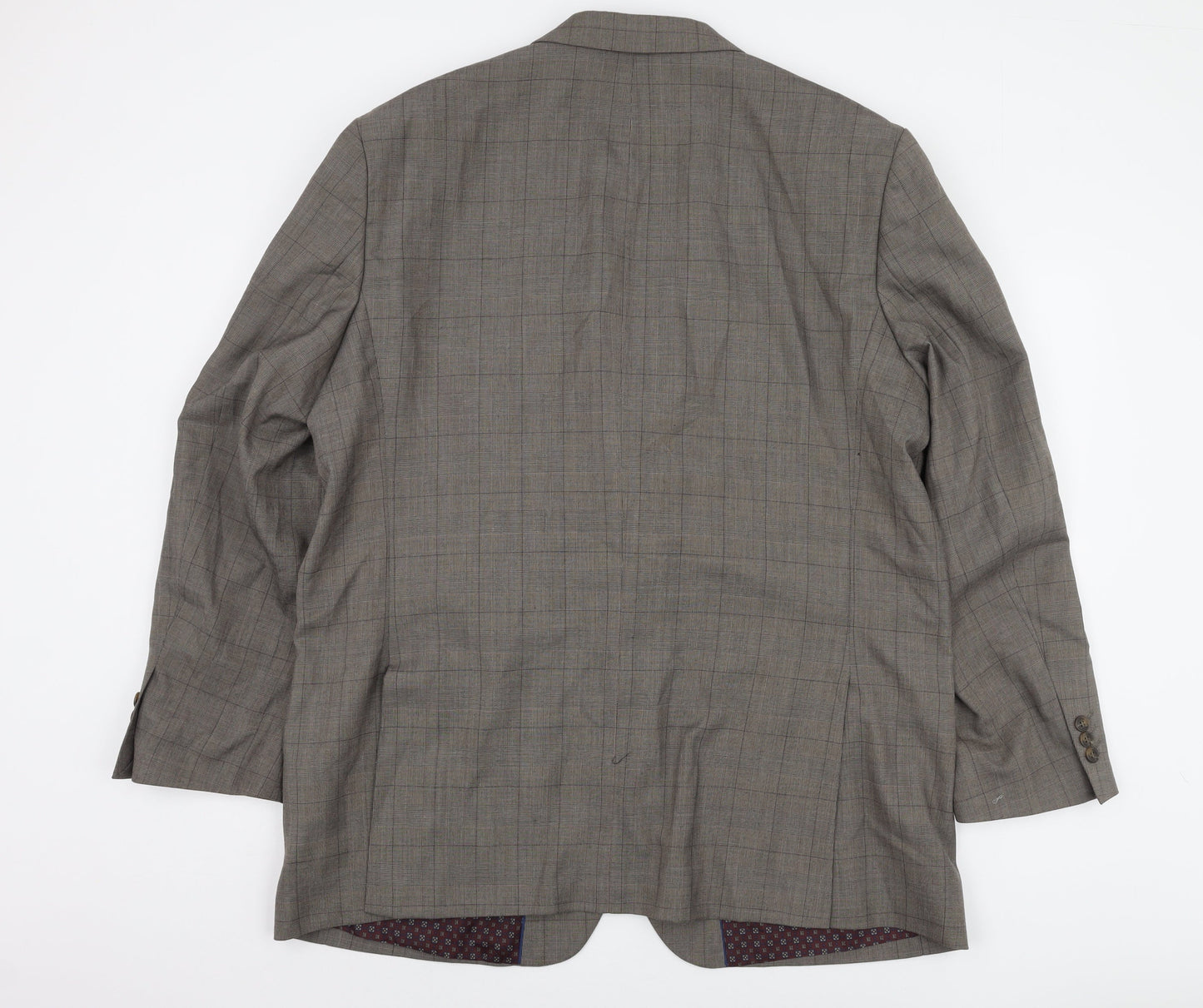 Greenwoods Men's Grey Check Blazer 48R Formal