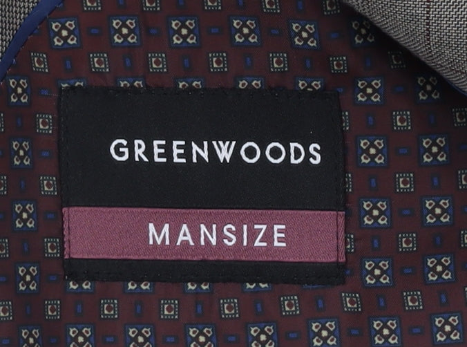 Greenwoods Men's Grey Check Blazer 48R Formal