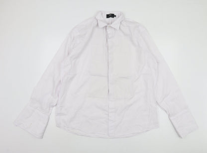 Marks and Spencer Men's White Long Sleeve Shirt Size 16.5