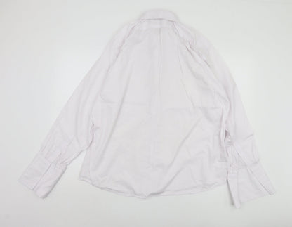 Marks and Spencer Men's White Long Sleeve Shirt Size 16.5