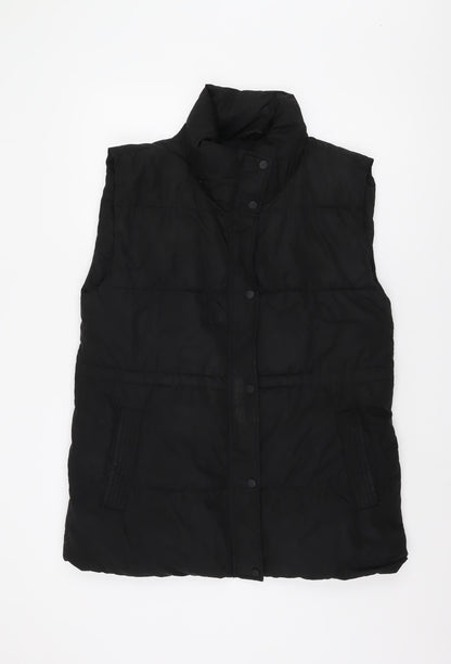 Womens UK Size L Stradivarius Black Puffer Jacket