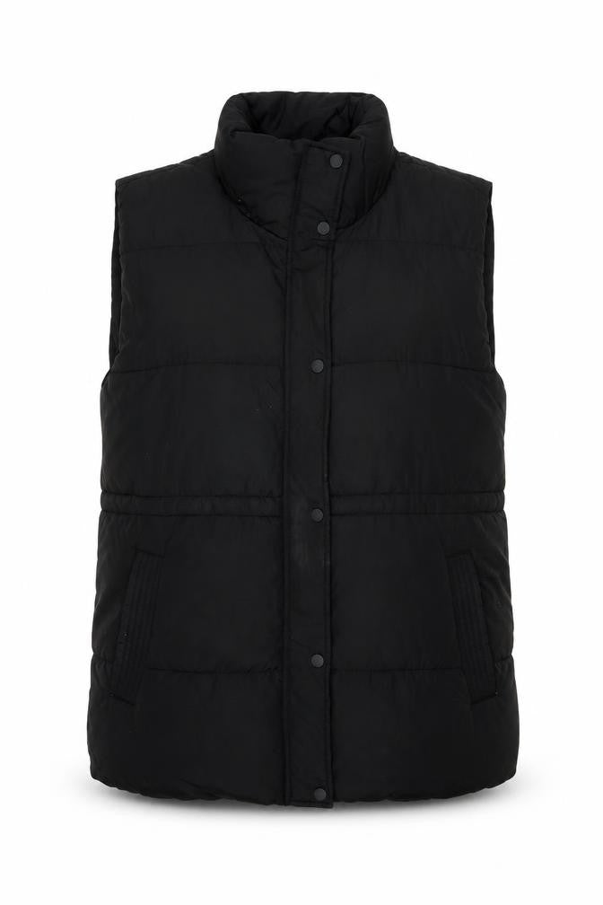 Womens UK Size L Stradivarius Black Puffer Jacket