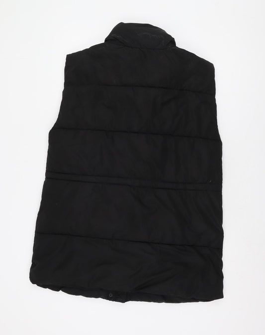 Womens UK Size L Stradivarius Black Puffer Jacket