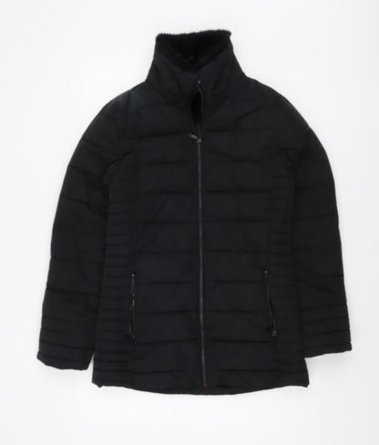 Womens UK Size 8 Firetrap Black Puffer Jacket