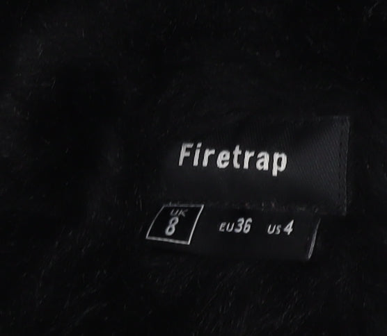 Womens UK Size 8 Firetrap Black Puffer Jacket