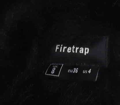 Womens UK Size 8 Firetrap Black Puffer Jacket