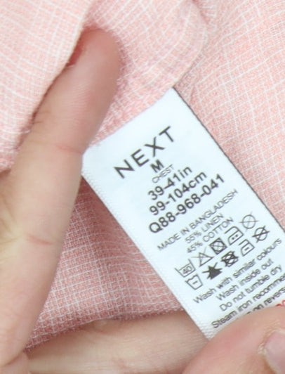 Next Men's Pink Flamingo Short Sleeve Shirt - M