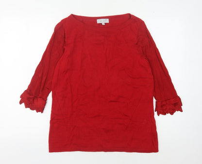 Womens UK Size 16 Marks and Spencer Red Pullover Jumper