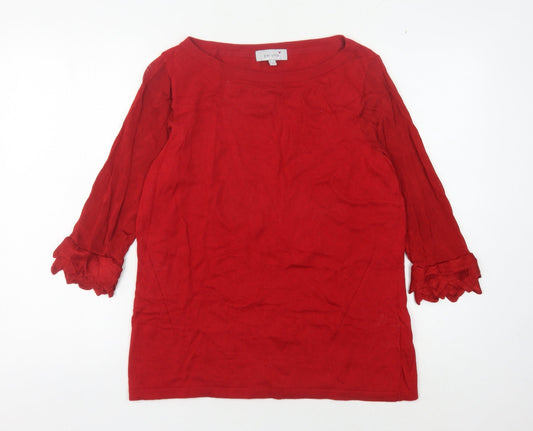 Womens UK Size 16 Marks and Spencer Red Pullover Jumper