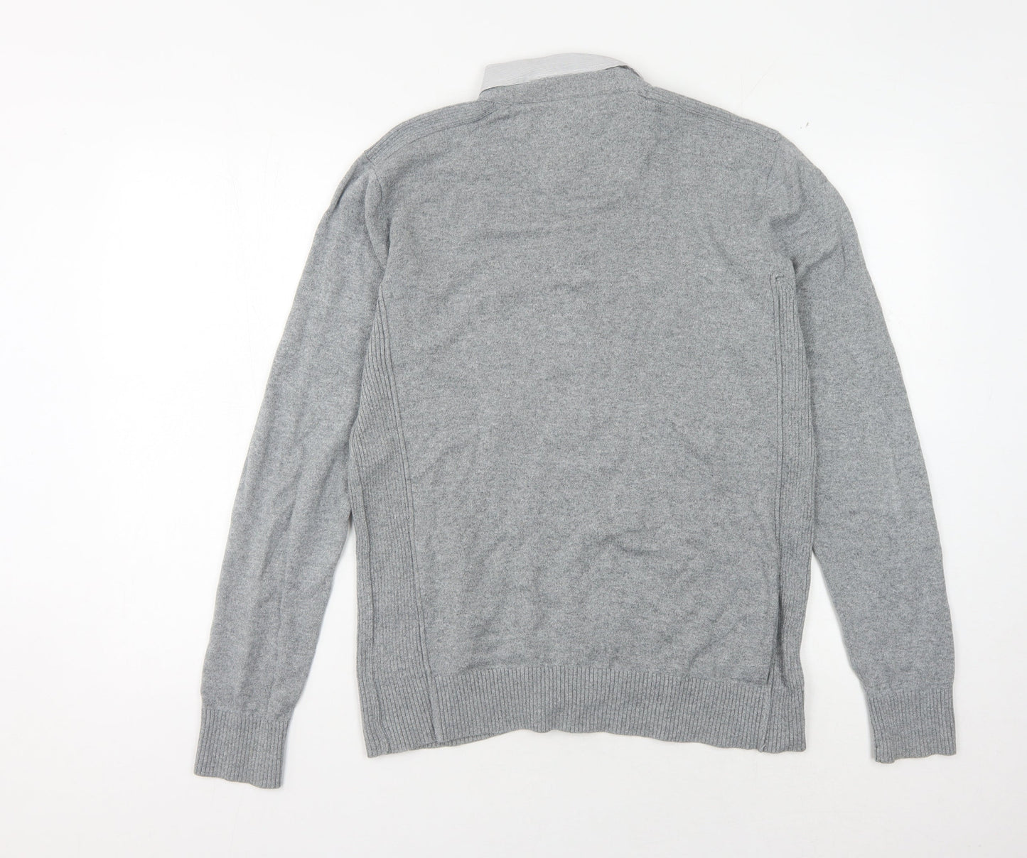 Next Men's Grey Cardigan V-Neck Medium