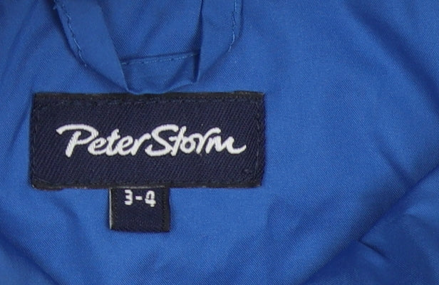 Peter Storm Boys' Black Hooded Jacket 3-4 Years