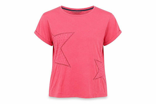 Front view of Principles Women's Pink Embroidered T-Shirt, size 14