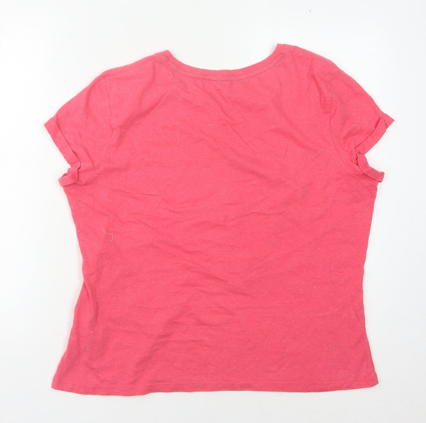 Womens UK Size 14 Principles Pink Basic T-Shirt