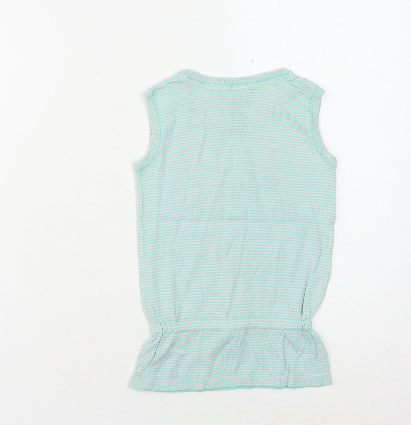 Ted Baker Girls Green Striped Tank Top 2-3 Years