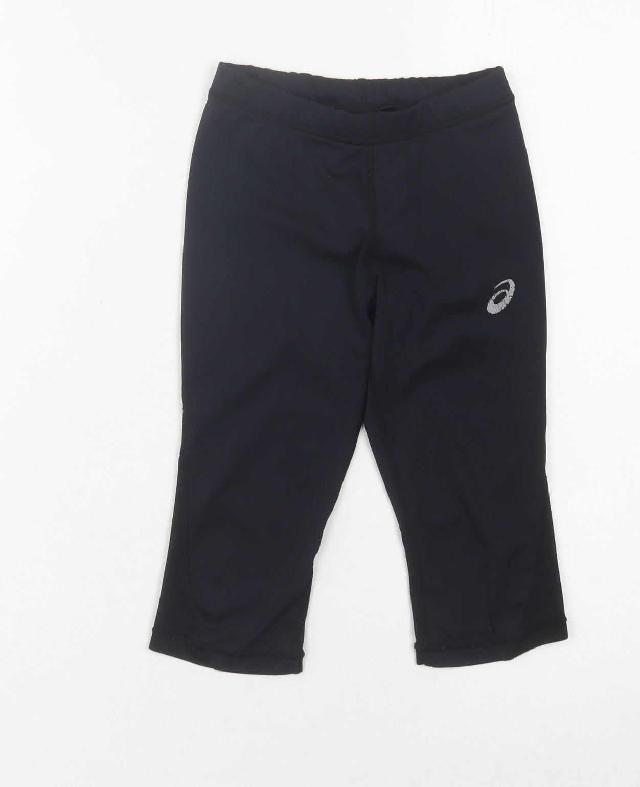 Asics Girls Black Cropped Leggings - 8-9 Years Activewear