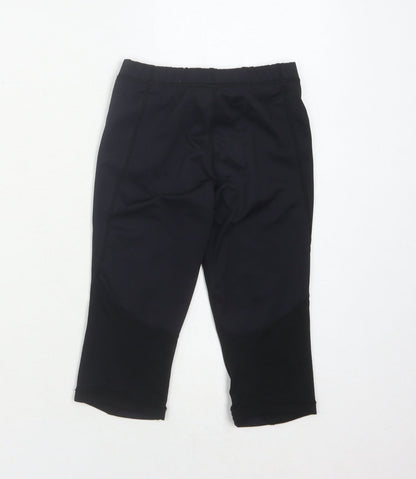 Asics Girls Black Cropped Leggings - 8-9 Years Activewear