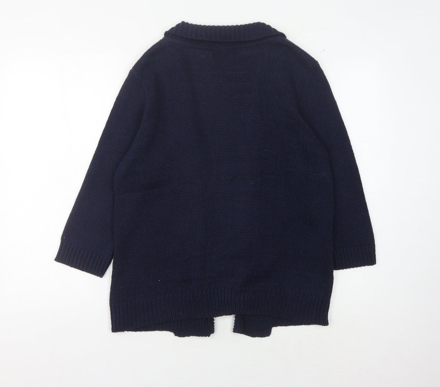 Eastex Women's Blue Open Front Cardigan, Size 10, Relaxed Fit