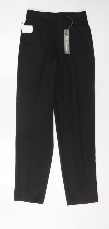 Womens UK Size 26 Ben Sherman Regular Fit Business Casual Formal Black Trousers