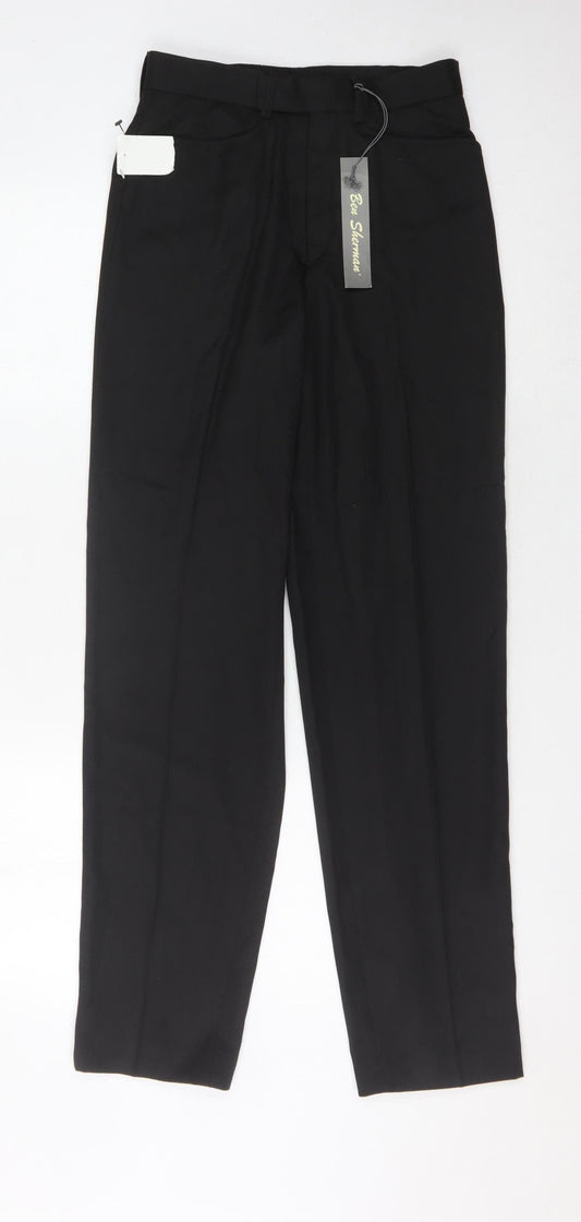 Womens UK Size 26 Ben Sherman Regular Fit Business Casual Formal Black Trousers