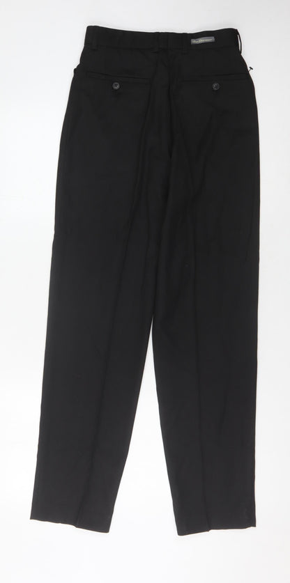 Womens UK Size 26 Ben Sherman Regular Fit Business Casual Formal Black Trousers