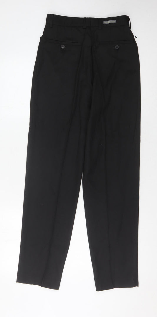 Womens UK Size 26 Ben Sherman Regular Fit Business Casual Formal Black Trousers