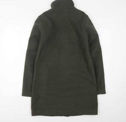Jacqueline de Yong Women's Green Long Coat, Size S, Casual Style
