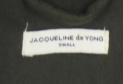 Jacqueline de Yong Women's Green Long Coat, Size S, Casual Style