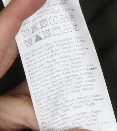 Jacqueline de Yong Women's Green Long Coat, Size S, Casual Style