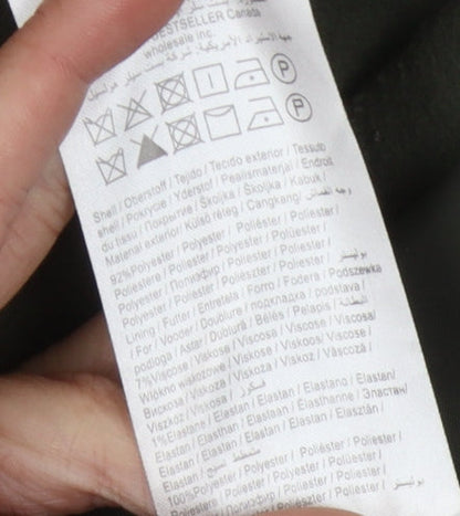 Jacqueline de Yong Women's Green Long Coat, Size S, Casual Style