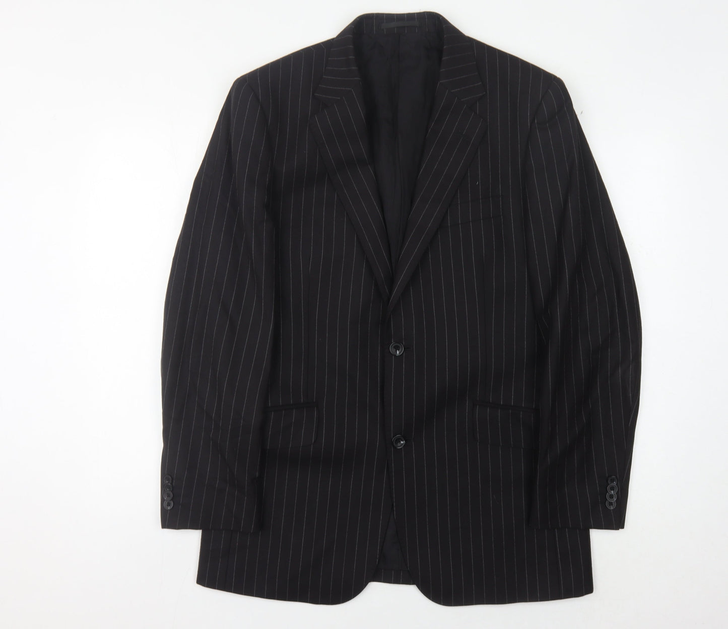 Mens UK Size 39 T.M. Lewin Regular Black Suit Jacket