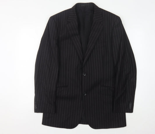 Mens UK Size 39 T.M. Lewin Regular Black Suit Jacket