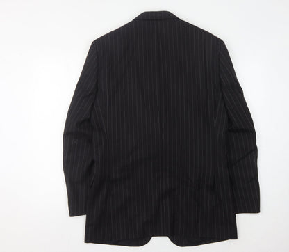 Mens UK Size 39 T.M. Lewin Regular Black Suit Jacket