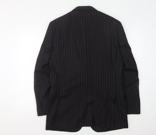 Mens UK Size 39 T.M. Lewin Regular Black Suit Jacket
