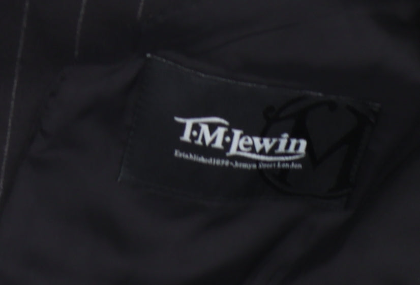 Mens UK Size 39 T.M. Lewin Regular Black Suit Jacket
