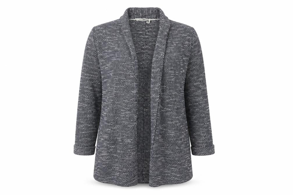 Womens UK Size 8 Fat Face Blue Cardigan Jumper