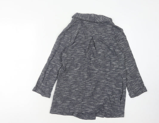 Womens UK Size 8 Fat Face Blue Cardigan Jumper