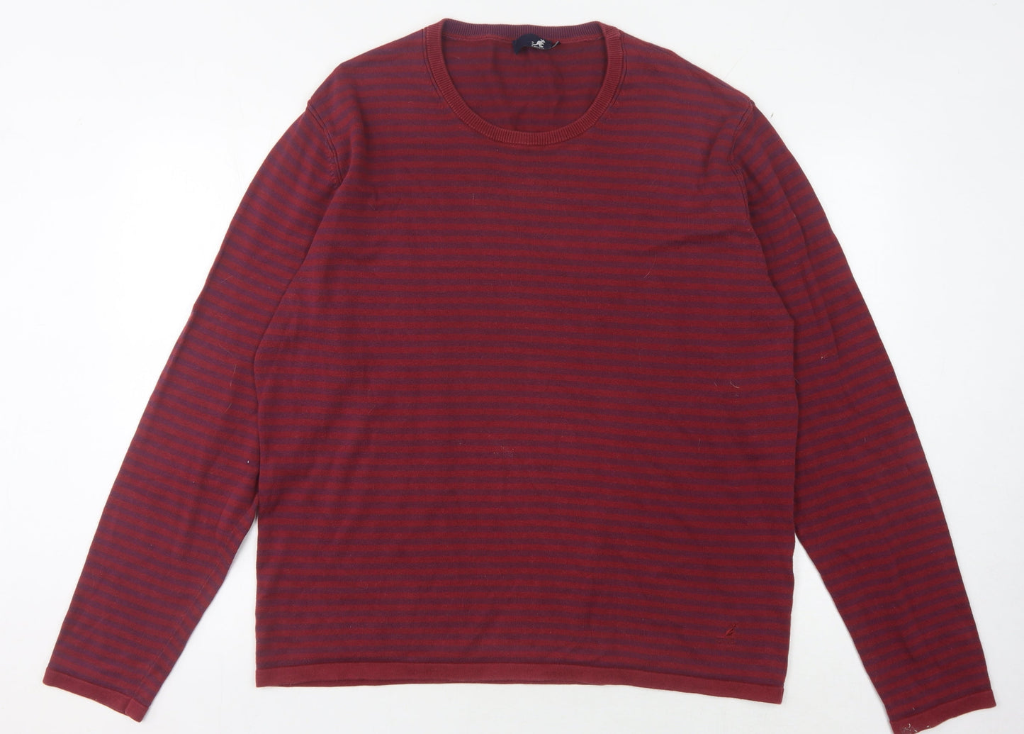 Kangol Men's XL Red Striped Pullover Jumper
