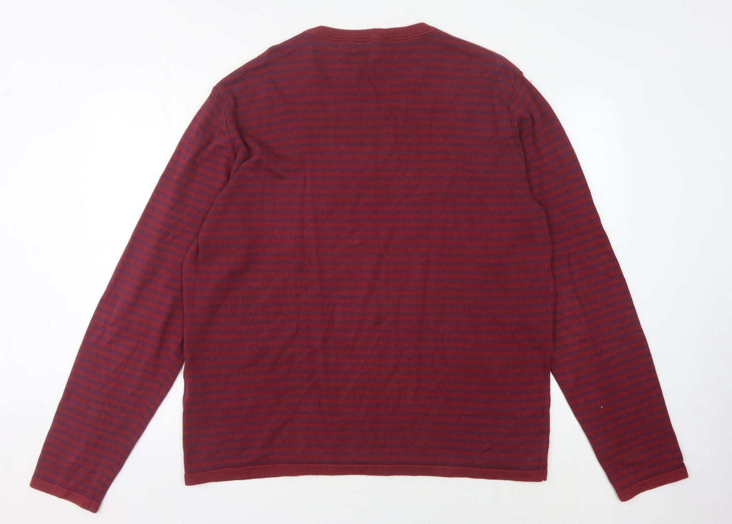 Kangol Men's XL Red Striped Pullover Jumper