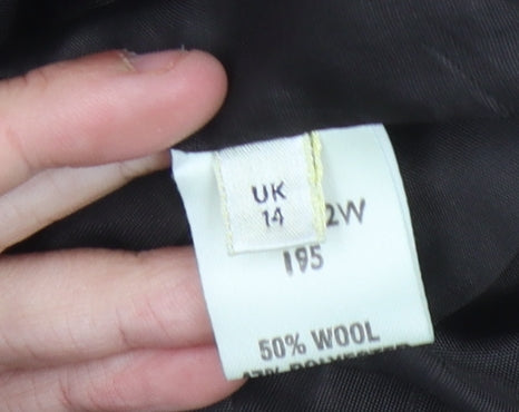 Viyella Women's Brown Wool Blend Two-Button Suit Jacket