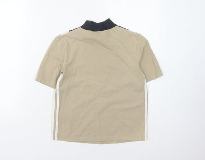 Womens UK Size 4 adidas Beige Basic T-Shirt