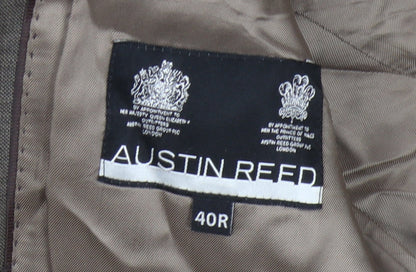 Austin Reed Men's Grey Single-Breasted Suit Jacket 40R