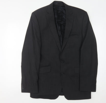 Mens UK Size 42 Jeff Banks Regular Black Suit Jacket