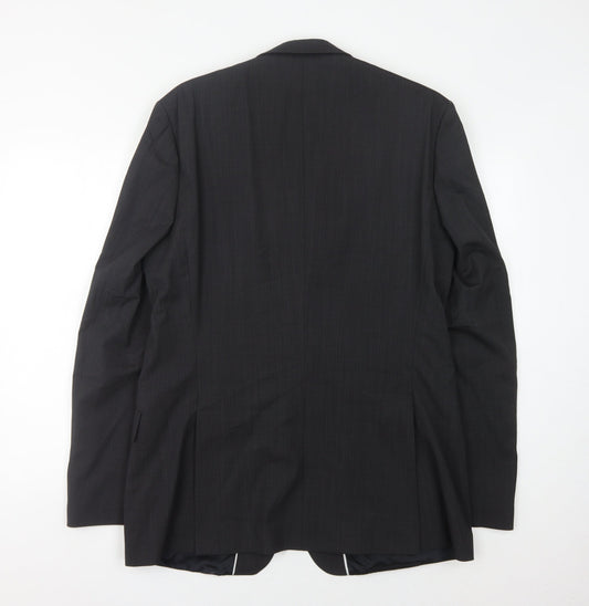 Mens UK Size 42 Jeff Banks Regular Black Suit Jacket