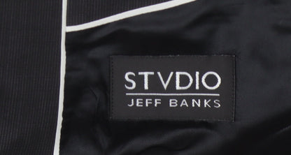 Mens UK Size 42 Jeff Banks Regular Black Suit Jacket