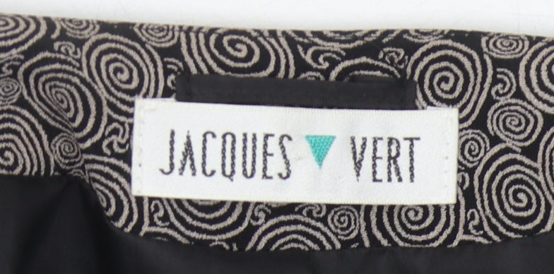 Jacques Vert Women's Black Blazer Size 14 Geometric