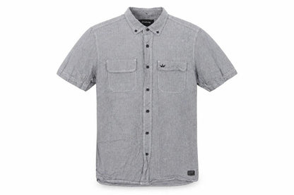 Firetrap Men's Grey Button-Up Shirt - Size S