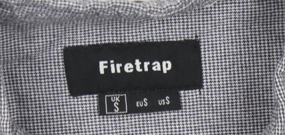 Firetrap Men's Grey Button-Up Shirt - Size S