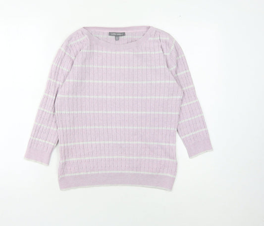 Laura Ashley Women's Pink Pullover Jumper Size 10
